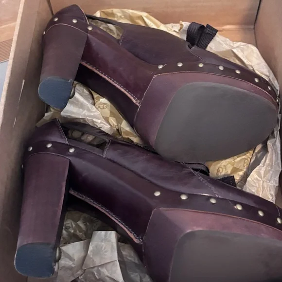 UGG Celestina Women's Platform Shoes in Rich Purple - Picture 5 of 7